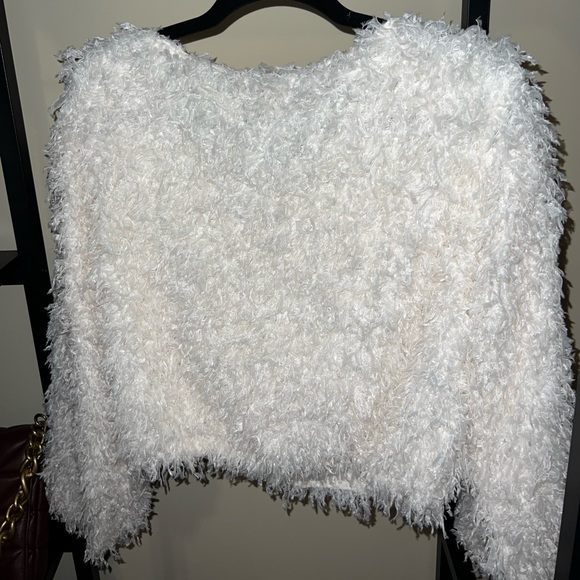 Forever 21 Cream Shaggy Sweater- Size Medium - Picture 2 of 5